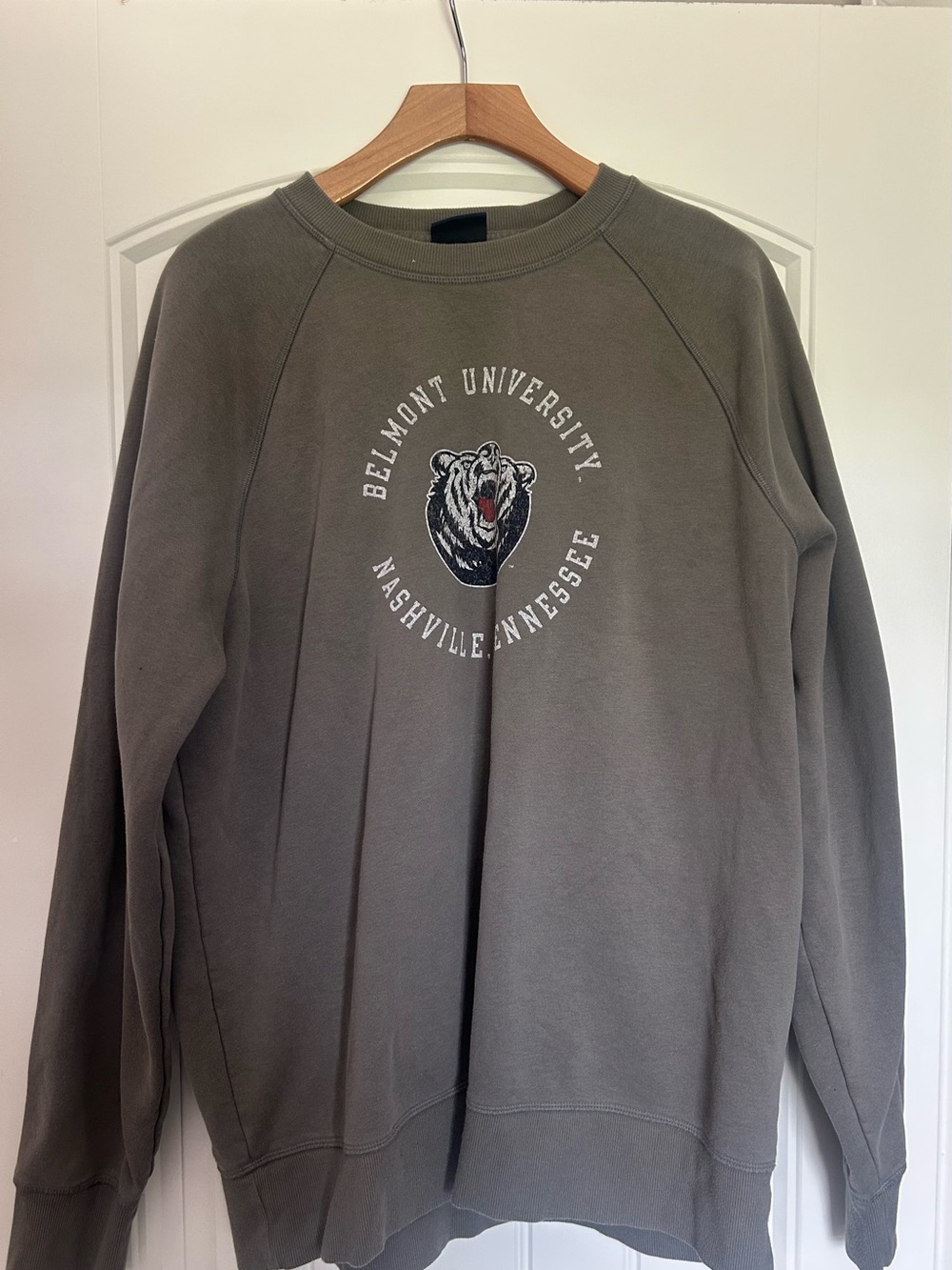 Belmont University Men's Gray Crewneck Sweatshirt